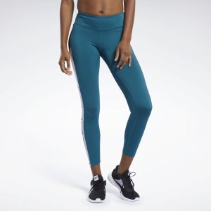 Reebok Workout Ready Logo Tights Damen - Türkis - DE 316-BZJ